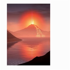 Volcano Lava Landscape Glow Lake Large Garden Flag (two Sides) by Simbadda