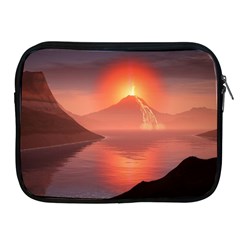 Volcano Lava Landscape Glow Lake Apple Ipad 2/3/4 Zipper Cases by Simbadda