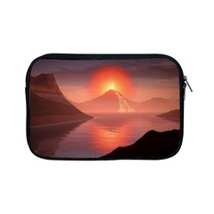 Volcano Lava Landscape Glow Lake Apple Ipad Mini Zipper Cases by Simbadda