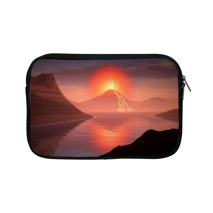 Volcano Lava Landscape Glow Lake Apple iPad Mini Zipper Cases