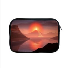 Volcano Lava Landscape Glow Lake Apple Macbook Pro 15  Zipper Case by Simbadda