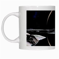 Planet Sky Lake Landscape Sun White Mugs by Simbadda