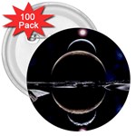 Planet Sky Lake Landscape Sun 3  Buttons (100 pack)  Front