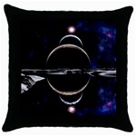 Planet Sky Lake Landscape Sun Throw Pillow Case (Black) Front