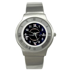 Planet Sky Lake Landscape Sun Stainless Steel Watch by Simbadda