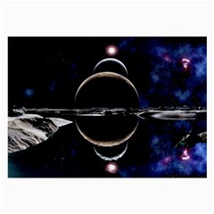 Planet Sky Lake Landscape Sun Large Glasses Cloth by Simbadda