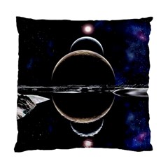 Planet Sky Lake Landscape Sun Standard Cushion Case (two Sides) by Simbadda