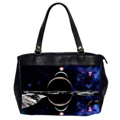 Planet Sky Lake Landscape Sun Oversize Office Handbag (2 Sides) by Simbadda