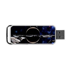 Planet Sky Lake Landscape Sun Portable Usb Flash (two Sides) by Simbadda