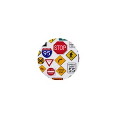 Street Signs Stop Highway Sign 1  Mini Magnets by Simbadda