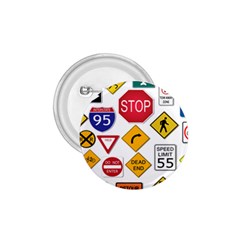 Street Signs Stop Highway Sign 1 75  Buttons by Simbadda