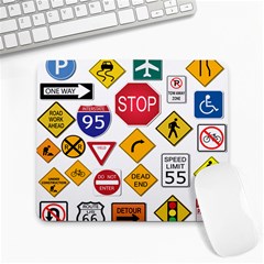 Street Signs Stop Highway Sign Large Mousepads by Simbadda