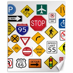 Street Signs Stop Highway Sign Canvas 16  X 20  by Simbadda