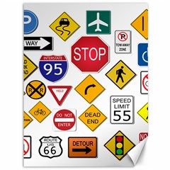 Street Signs Stop Highway Sign Canvas 36  X 48  by Simbadda