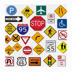 Street Signs Stop Highway Sign Medium Glasses Cloth by Simbadda