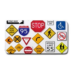 Street Signs Stop Highway Sign Medium Bar Mats by Simbadda