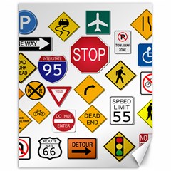 Street Signs Stop Highway Sign Canvas 11  X 14  by Simbadda