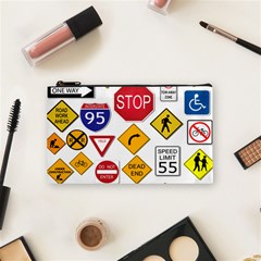 Street Signs Stop Highway Sign Cosmetic Bag (small) by Simbadda