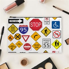 Street Signs Stop Highway Sign Cosmetic Bag (large) by Simbadda