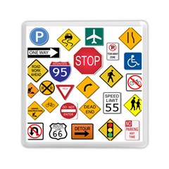 Street Signs Stop Highway Sign Memory Card Reader (square) by Simbadda