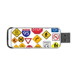 Street Signs Stop Highway Sign Portable Usb Flash (one Side) by Simbadda