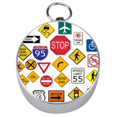 Street Signs Stop Highway Sign Silver Compasses by Simbadda