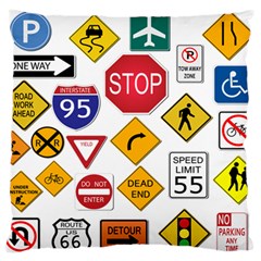 Street Signs Stop Highway Sign Standard Flano Cushion Case (one Side) by Simbadda