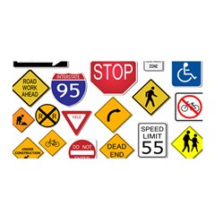 Street Signs Stop Highway Sign Satin Wrap by Simbadda