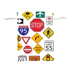 Street Signs Stop Highway Sign Lightweight Drawstring Pouch (s)