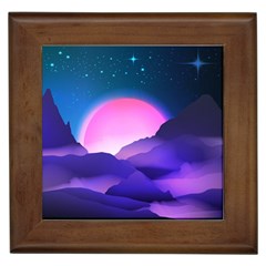 Mountain Sunrise Mountains Sunrise Framed Tile by Simbadda