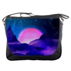 Mountain Sunrise Mountains Sunrise Messenger Bag by Simbadda