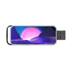 Mountain Sunrise Mountains Sunrise Portable Usb Flash (one Side) by Simbadda