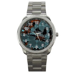 Gear Gears Technology Transmission Sport Metal Watch by Simbadda