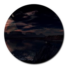 Landscape Planet Sky Lake Round Mousepads by Simbadda