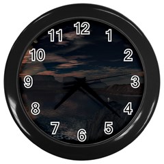 Landscape Planet Sky Lake Wall Clock (black) by Simbadda