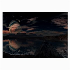 Landscape Planet Sky Lake Large Glasses Cloth by Simbadda