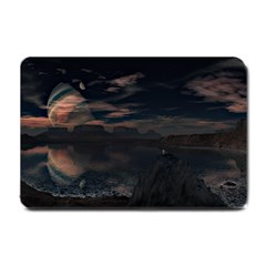 Landscape Planet Sky Lake Small Doormat  by Simbadda