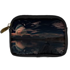 Landscape Planet Sky Lake Digital Camera Leather Case by Simbadda