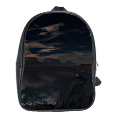 Landscape Planet Sky Lake School Bag (large) by Simbadda