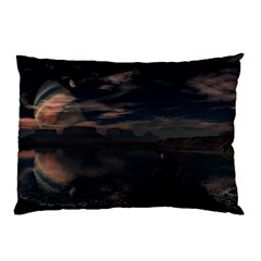 Landscape Planet Sky Lake Pillow Case (two Sides) by Simbadda