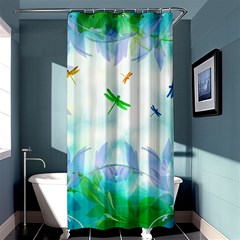 Scrapbooking Tropical Pattern Shower Curtain 36  X 72  (stall)  by Simbadda