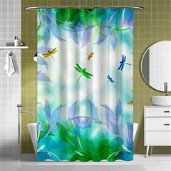 Scrapbooking Tropical Pattern Shower Curtain 48  X 72  (small)  by Simbadda