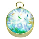 Scrapbooking Tropical Pattern Gold Compasses Front