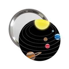 Solar System Planets Sun Space 2 25  Handbag Mirrors by Simbadda