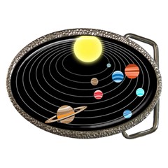 Solar System Planets Sun Space Belt Buckles by Simbadda