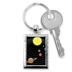 Solar System Planets Sun Space Key Chain (rectangle) by Simbadda