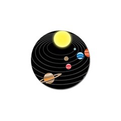 Solar System Planets Sun Space Golf Ball Marker (4 Pack) by Simbadda