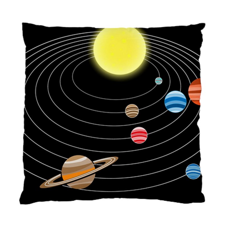 Solar System Planets Sun Space Standard Cushion Case (Two Sides)