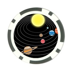 Solar System Planets Sun Space Poker Chip Card Guard (10 Pack) by Simbadda