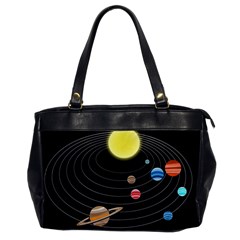 Solar System Planets Sun Space Oversize Office Handbag by Simbadda